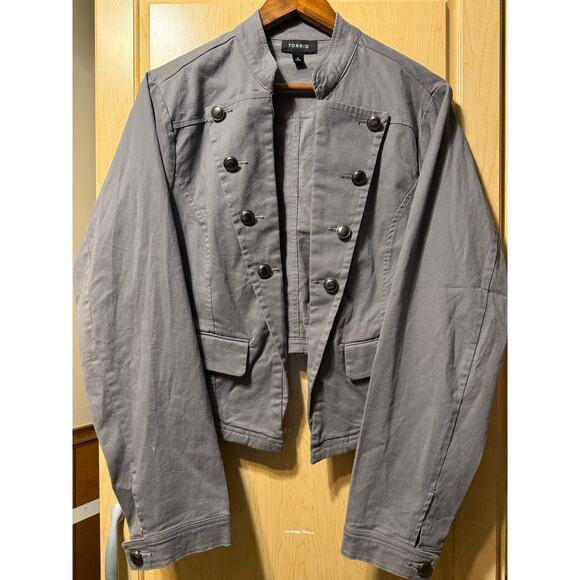 torrid Jackets & Blazers - Torrid Military Jacket, Size 2, Steel Gray